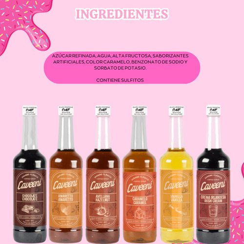 Kit Jarabe Para Cafe Caveeni Enco 750ml 12pz Elegir Sabores