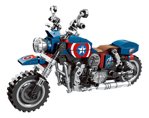 Block Avenger Motorcycle Iron Man Capitán América Spider [u]