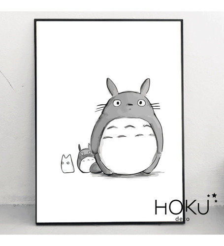 Imagen 1 de 10 de Cuadro 30x40 - Studio Ghibli  - Totoro