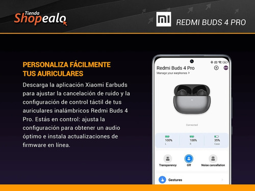 Imagen 8 de 10 de Auriculares Inalámbricos Bluetooth Xiaomi Redmi Buds 4 Pro +