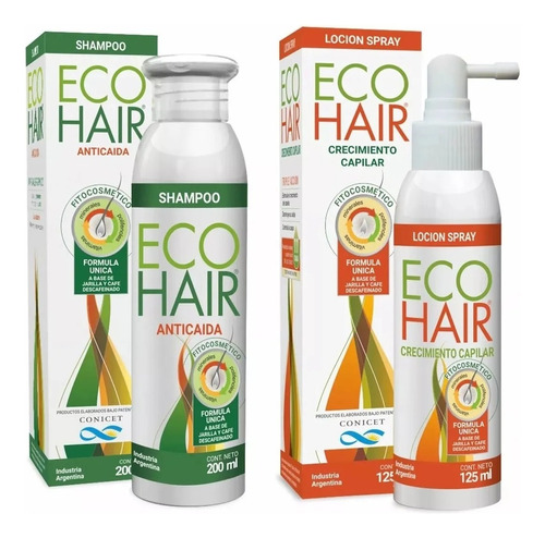 Eco Hair Anticaída Kit Shampoo X 200 + Loción X 125