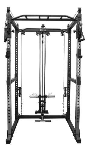 Power Rack Multifuncional Con Poleas Tayga Negro Negro