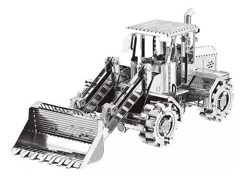 El Rompecabezas 3d Metal Tractor Bulldozer Cat Puzzle Diy R