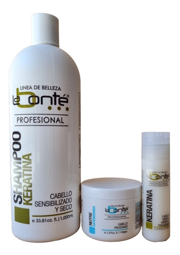 Kit Labonté Shampoo + Vitamina Nutre Extensiones + Keratina