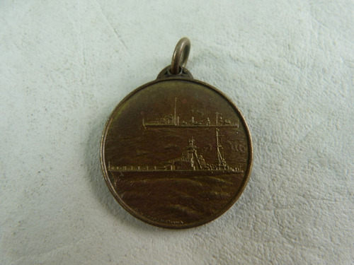 Antigua Medalla A.r.a. Escuadra De Mar Barcos 2,8 X 2mm