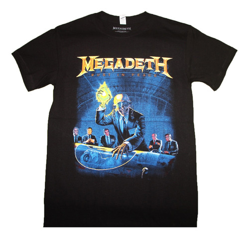 Gusanobass Playera Metal Rock Megadeth Rust In Peace Vintage