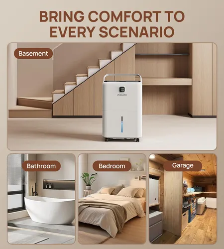 Deshumidificador Veagaso 80 Pinta Para Sótano Y Hogar