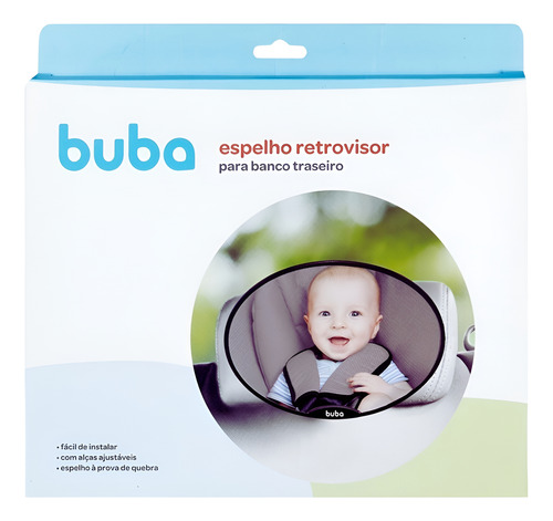 Retrovisor Espelho De Bebe Conforto Buba Interno Redondo