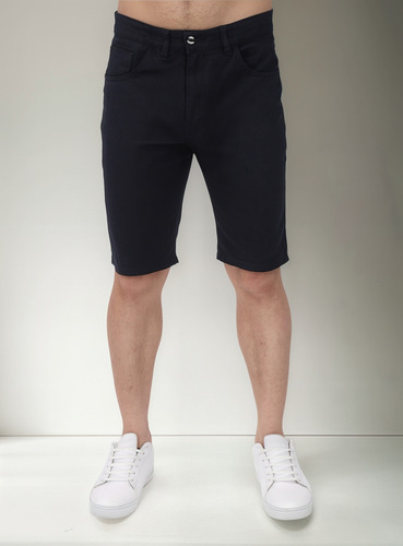 Bermuda De Gabardina Short Para Hombre Stretch Comodo Casual