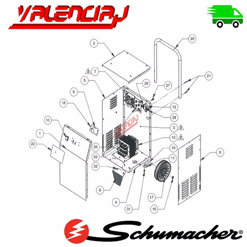 Cargador De Bateria Schumacher 35a Automatico Se-2352-ca | Envío gratis