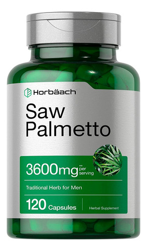 Saw Palmetto 1200 Mg X 120 Caps - Horbaach Usa Sabor Neutro