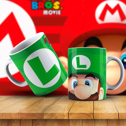 Taza De Super Mario Bros Luigi