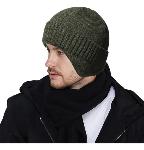 Gorro Tejido Invierno Unisex Abrigo Orejeras Deporte Ciclism