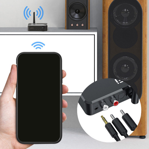 Receptor Transmisor Bluetooth 5.1 Entrada Aux / Óptica /