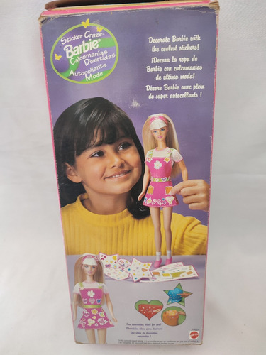 Barbie Stiker Crazy Calcomanias Divertid Vintage Mattel (Usado)