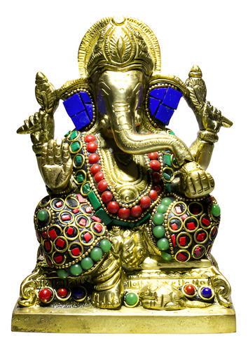 Estatua De Diosa Ganesha - Bronce 9 * 6 * 13 Cm 1.28kg