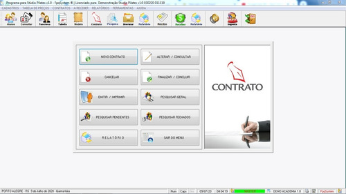 Software Para Gerenciar Studio De Pilates V1.0 - Fpqsystem
