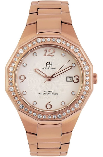 Relógio Ana Hickmann Ah20033z Rose Barato Original