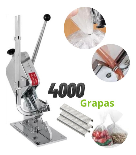 Engrapadora Manual Para Hielo Y Embutidos + 4000 Grapas