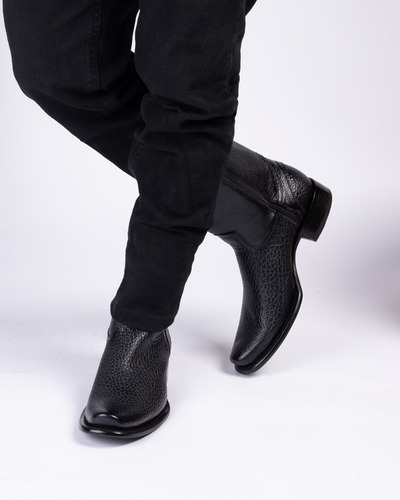 Botas Vaqueras Color Negro Fratello Para Hombre Franco