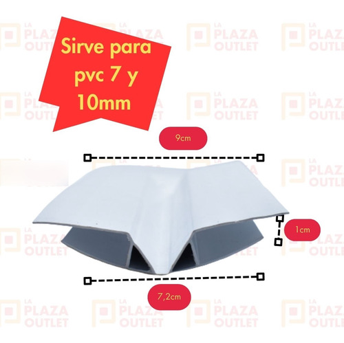 Perfil Union Flexible Tira 3 Mts Cielorraso Machimbre Pvc