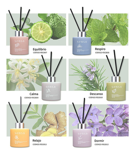 Difusor De Aromas 100 Ml Variedad Linea Sensa Zheng