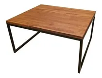 Comprar Carmin Móveis mesa de centro sala industrial retangular ferro e madeira cor marrom-claro