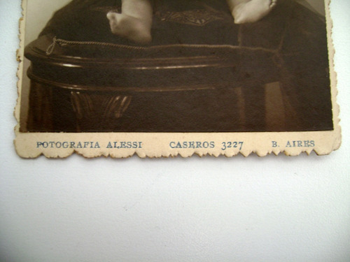 Antigua Foto Niño Bebe Juguete 1940 Alessi Caseros 3227 Boed (Usado)