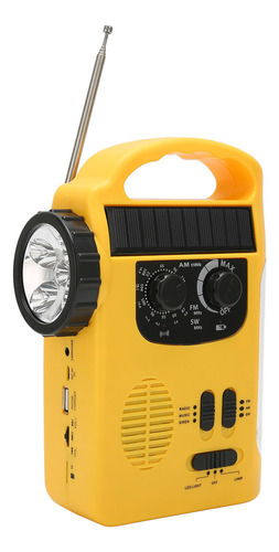 Radio Solar De Manivela Am Fm Sw Radio De Emergencia Con Led