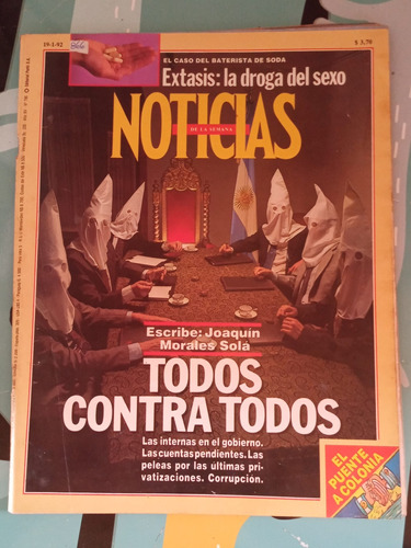 Revista Noticias  Giménez Mario Pergolini 19 1 1992 N786