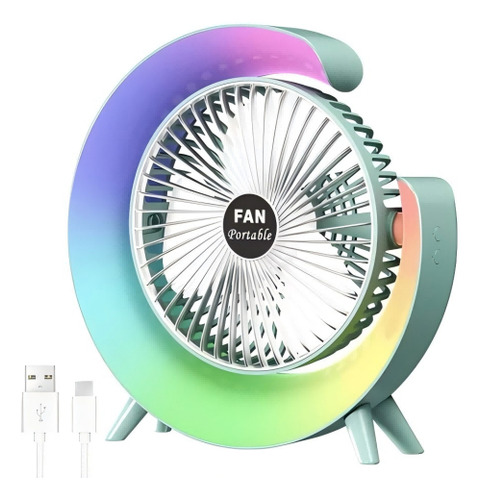Cuello Portátil Silencioso Usb Recargable 3 Modosfat 23.5 Cm Turquesa Plástico