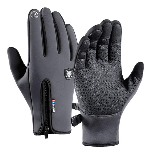Imagen 2 de 8 de Guantes De Snowboard Guantes De Nieve A Prueba De Gris Xl