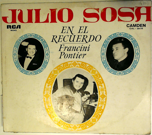 Julio Sosa - En El Recuerdo Francini Pontier Vinilo