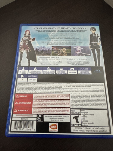 Sword Art Online Alicization Lycoris Playstation 4 (Usado)