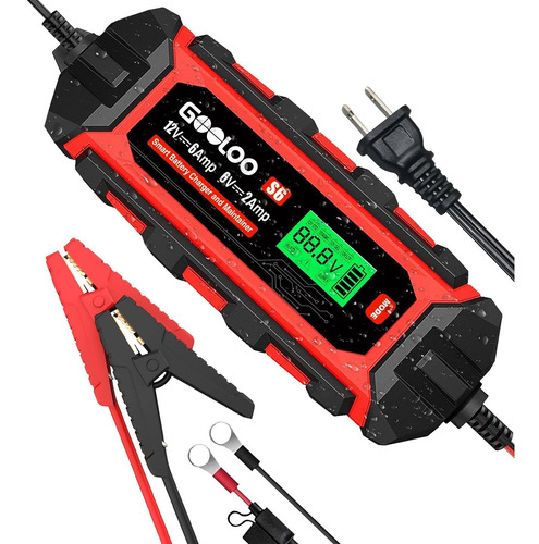 Gooloo S6 Cargador De Batería Inteligente Automotriz, 6 Ampe