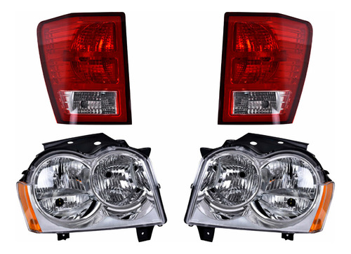 Paq Calaveras Y Faros Jeep Grand Cherokee 2007/2010 Depo