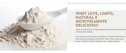 Proteína True Whey Neutro 4 Sachês True Source 28g