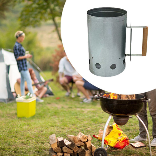 * Chimenea De Carbón Para Iniciar Carbón Vegetal,