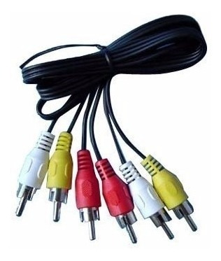 Cable Rca De Audio Y Video De 3 Metros Para Dvd Tv Stereo