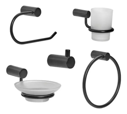 Kit De Accesorios Peirano 5 Piezas Black 10.005bl