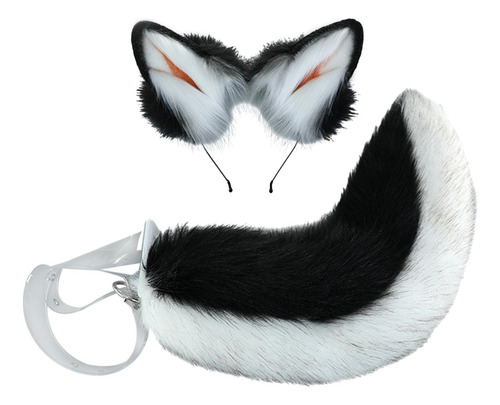 2 Unids Shiba Inu Orejas Diadema Con Cola Tocado Cosplay