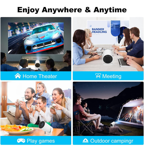 Proyector Portátil Inteligente Para Cine En Casa Interior Y