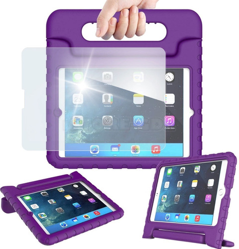 Mica + Funda Uso Rudo Goma Para iPad 4 A1458 A1459 A1460