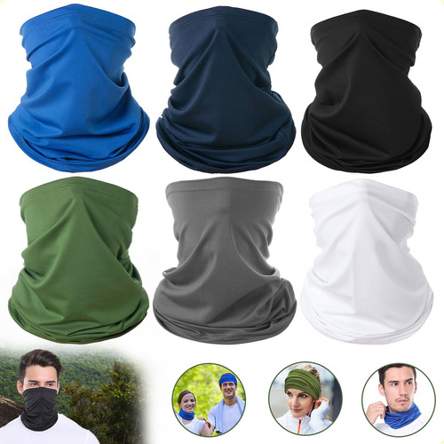 Pack 6 Bandana-máscara, Cacería, Moto, Pesca, Ciclismo