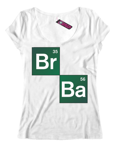 Remera Mujer Breaking Dad Elementos Tabla Periodica S8 Dtg