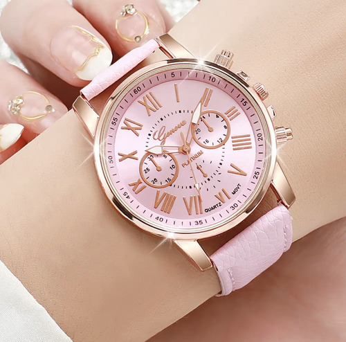Reloj Geneva Mujer Rosado.