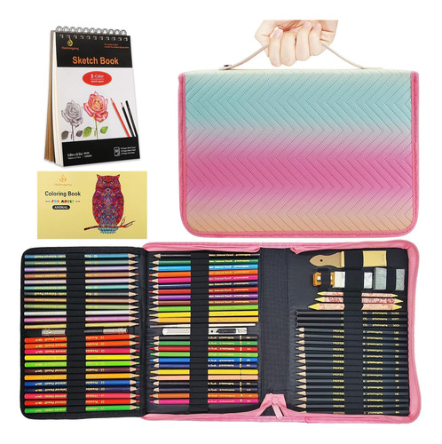 Kit De Dibujo De 78 Piezas, Juego De Bocetos, Suministros De