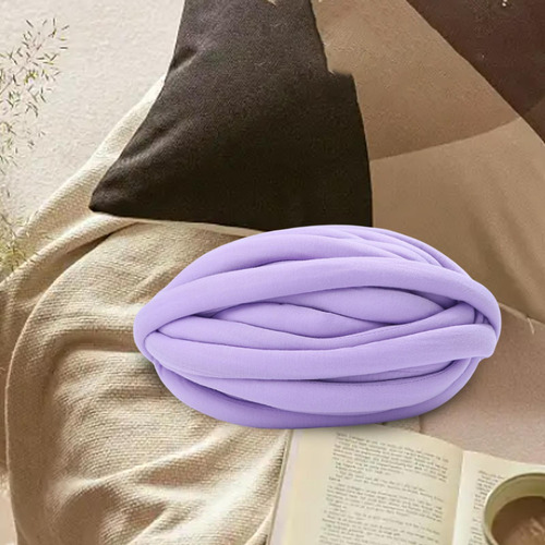 Hilo De Lana Grueso, Lavable A Mano, Para Manta, Violeta