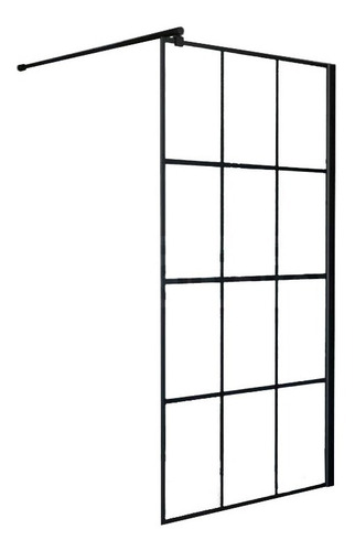 Mampara D/suelo Fija Trans Negro 90cm - Sc90nt Gorena Agua