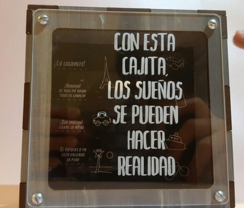 Alcancias Personalizadas Corte Láser Mdf Con Acrílico